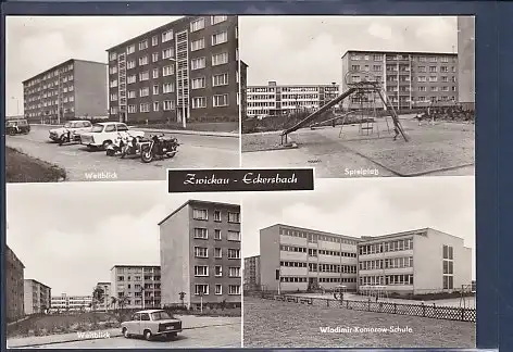 AK Zwickau - Eckersbach 4.Ansichten Spielplatz 1971