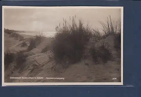 AK Ostseebad Großmöllen b. Köslin - Sonnenuntergang 1940