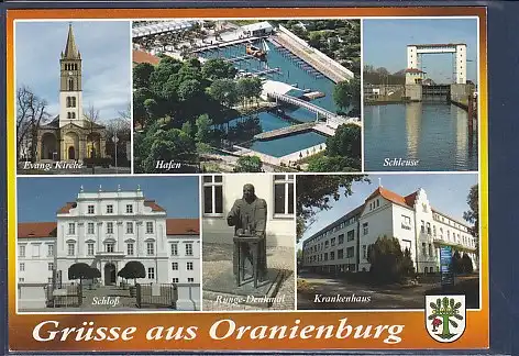 AK Grüsse aus Oranienburg 6.Ansichten Hafen - Schleuse 2010