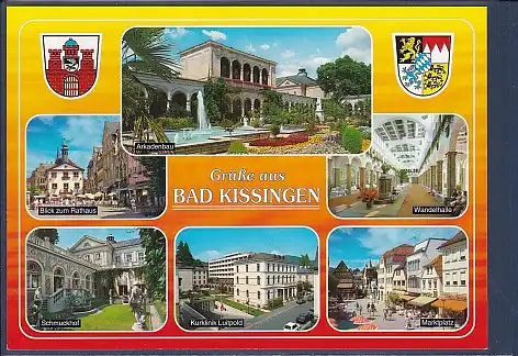 Wappen AK Grüße aus Bad Kissingen 6.Ansichten 2000