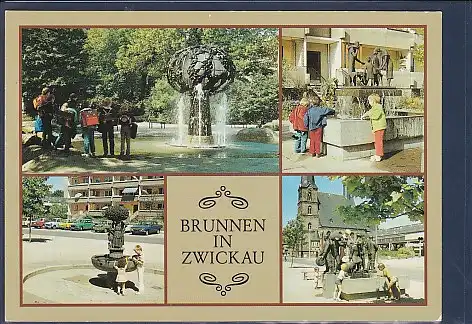 AK Brunnen in Zwickau 4.Ansichten 1989