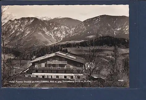 AK Hotel Pension Doubek am Kreuzberg geg. Schneeberg 1958