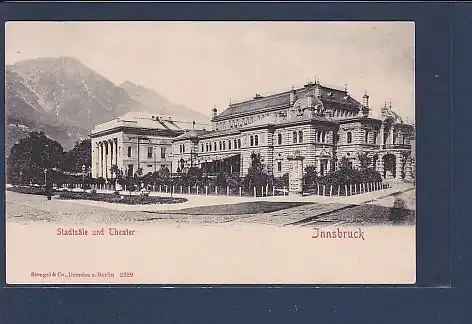 AK Innsbruck Stadtsäle und Theater 1910