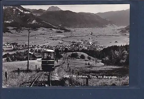 AK St. Johann Tirol mit Bergbahn 1960