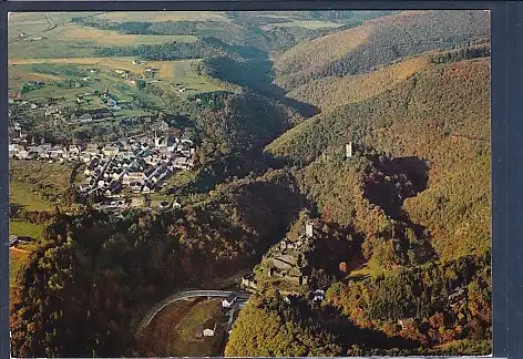 AK Manderscheid Luftbild Ober und Niederburg am Liesertal 1975