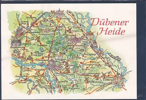 AK Dübener Heide Torgau - Bad Schmiedeberg 1979