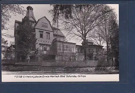 AK FDGB Erholungsheim Erwin Hartsch Bad Schandau Ostrau 1963