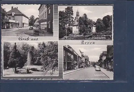 AK Gruß aus Zeven 4.Ansichten Schulstraße - Amtsgericht 1963