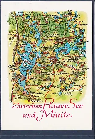 [Ansichtskarte] AK Zwischen Plauer See und Müritz Malchow 1988. 