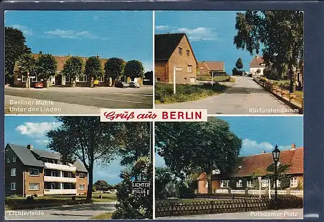 [Ansichtskarte] AK Gruß aus Berlin 4.Ansichten Berliner Mühle - Lichterfelde 1970. 