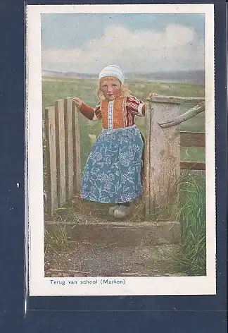 [Ansichtskarte] AK Terug van school ( Marken) 1940. 