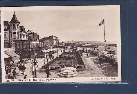 [Ansichtskarte] AK Trouville Reine des Plages La Plage vers le Topsy 1920. 