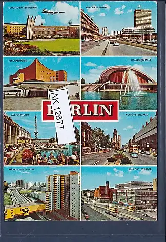 [Ansichtskarte] AK Berlin 8.Ansichten Flughafen Tempelhof - Schloss Strasse 1970. 