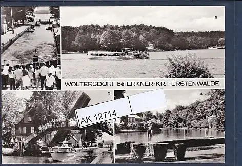 [Ansichtskarte] AK Woltersdorf bei Erkner 4.Ansichten Schleuse - Kalksee 1978. 