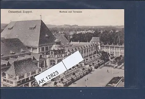 [Ansichtskarte] AK Otseebad Zoppot Kurhaus und Terrassen 1915. 