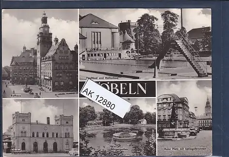 [Ansichtskarte] AK Döbeln 5.Ansichten Stadtbad - Bahnhof 1967. 