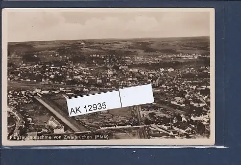 [Ansichtskarte] AK Flugzeugaufnahme von Zweibrücken ( Pfalz) 1940. 