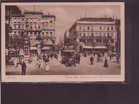 AK Berlin Unter den Linden mit Friedrichstraße 1920