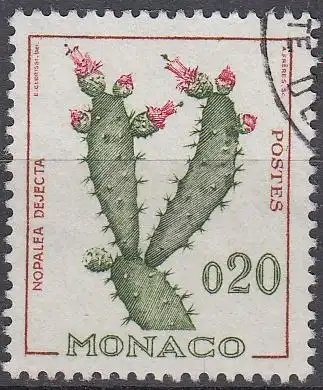 Monaco Mi.Nr. 650 Freim. Kakteen, Opuntia (0,20)