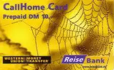 Calling Card, WesternUnion Reisebank, CallHome, Spinnennetz, DM 10