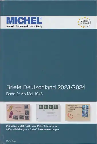 Michel Katalog Briefe Deutschland 2023/2024, Band 2: ab Mai 1945,  21. Auflage