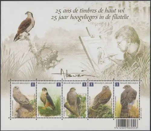 Belgien Mi.Nr. Block 152 Philatelistische Höhepunkte, Greifvögel