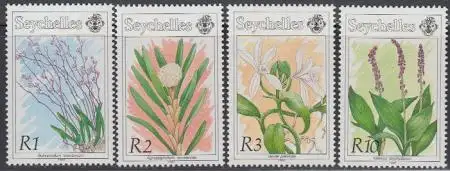 Seychellen Mi.Nr. 741-44 Orchideen (4 Werte)