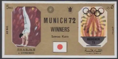 Sharjah Mi.Nr. 1169B Olympia 1972 München, Sieger Sawao Kato (5)