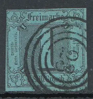 Thurn und Taxis, Mi.Nr. 11b Ziffern i. Quadrat, gestempelt "23"