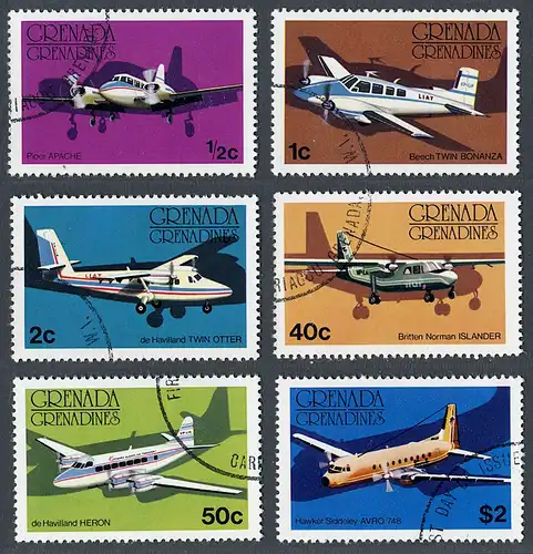 Grenada/Grenadinen 1976 Nr 186-191 Gefälligkeitsstempel 10037B