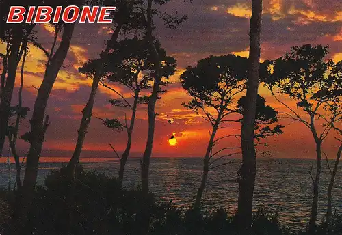 447 - Italien - Bibione , Sonnenuntergang - gelaufen