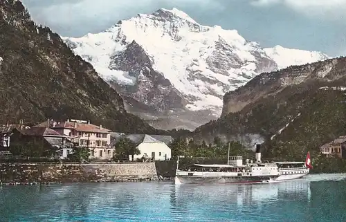 888 - Schweiz - Suisse , Switzerland , Bern , Interlaken , Schiffstation , Schiff - gelaufen 1964