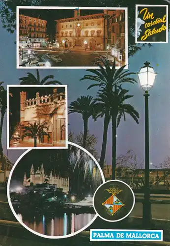 1090 - Spanien - Palma de Mallorca , Baleares , Mehrbildkarte - gelaufen 1997