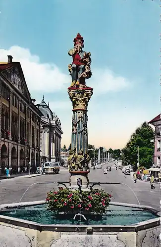 1137 - Schweiz - Suisse , Switzerland , Bern , Kindlifresserbrunnen , Brunnen - gelaufen 1956
