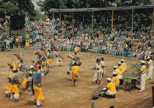 1440 - Südafrika - South Africa , Johannesburg , Bantu Dancing , Witwatersrand Gold Mine - gelaufen 1978