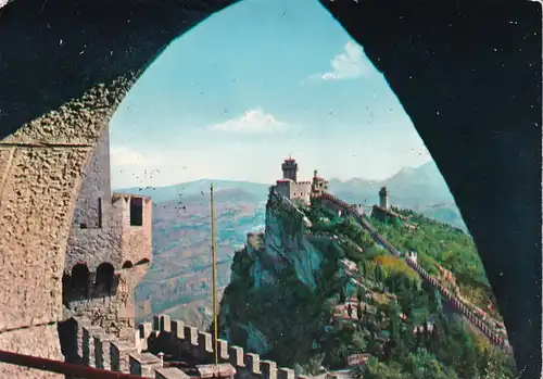 1575 - San Marino - Seconda Torre e panorama , zweiter Turm und Panorama - gelaufen 1965