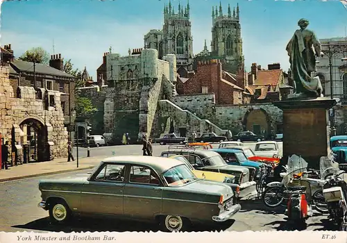 1784 - Großbritanien - Great Britain , York Minster and Bootham Bar , Auto - gelaufen 1971