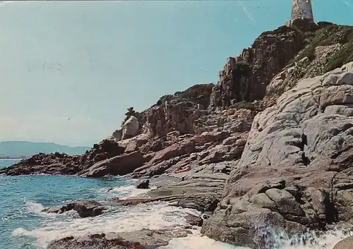 1816 - Italien - Sardinien , Sardegna Pittoresca , Scogliera e Torre , Di San Gemiliano Abratax , Tortoli NU , Felsen - gelaufen 1987