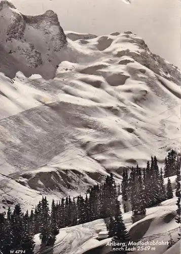 2537 - Österreich - Vorarlberg , Arlberg , Madlochabfahrt nach Lech - gelaufen 1967