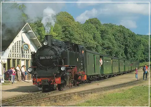 2872 - Deutschland - Dampflokomotive am Bahnhof - gelaufen 2002