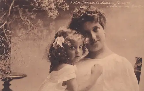 3073 - Österreich - J. K. H. Prinzessin Luisa v. Toscana, mit Prinzessin Monika - Adel u. Persöhnlichekiten