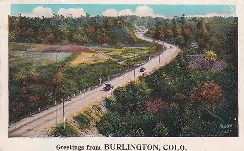 3130 - USA - Colorado , Burlington - gelaufen 1926