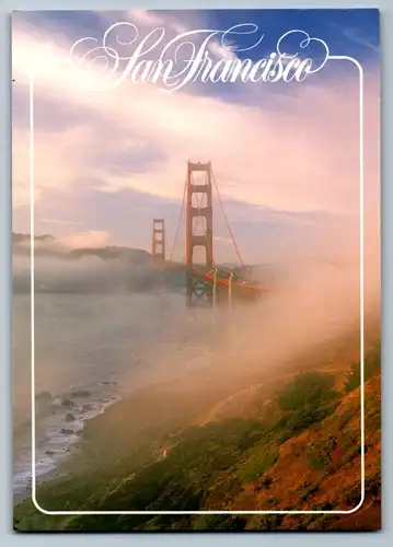 4039 - San Francisco , Panorama , Bay Bridge , Golden Gate Bridge , Brücke - gelaufen 1989