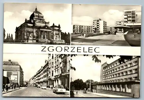 4095 - Zgorzelec , Görlitz , Powiatowy Dom Kultury , Ulica Feliska Dzierzynskiego , Hotel Pod Orlem , Osiedle mieszkaniowe - nicht gelaufen