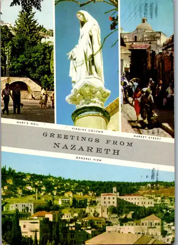 4534 - Nazareth , Mary´s Well , Virgins Column , Market Street - gelaufen