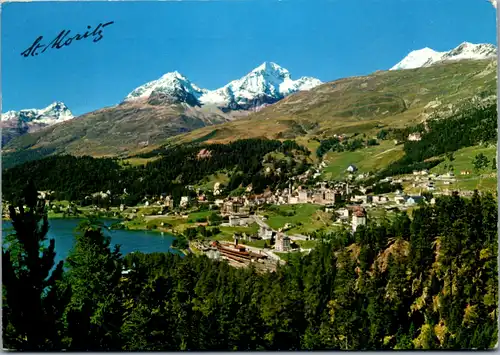 4777 - Schweiz - St. Moritz , Panorama - gelaufen 1962