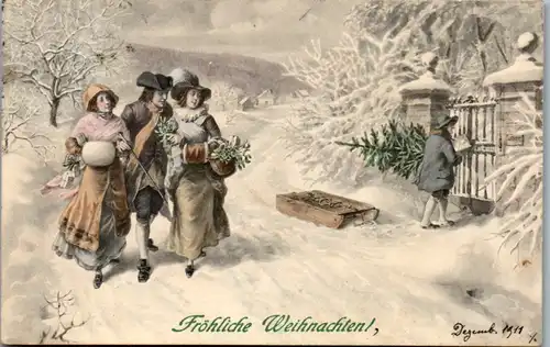 5321  - Fröhliche Weihnachten - gelaufen 1911