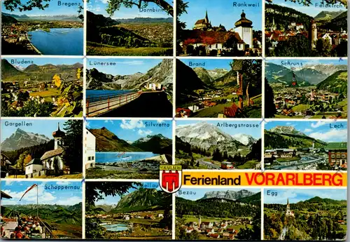 5865 - Vorarlberg - Bregenz , Dornbirn , Rankweil , Schruns , Schoppernau , Mehrbildkarte - gelaufen