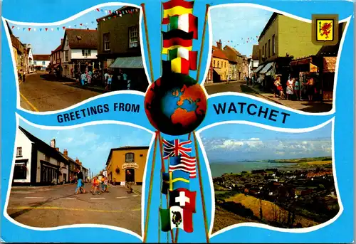 6085 - Großbritannien - Watchet , Mehrbildkarte - gelaufen 1993