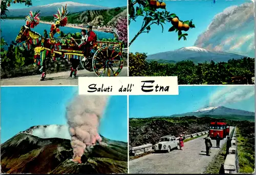 6966 - Italien - Catania , Etna , Carretto Siciliano , Cratere Centrale , Autostrada - gelaufen 1969